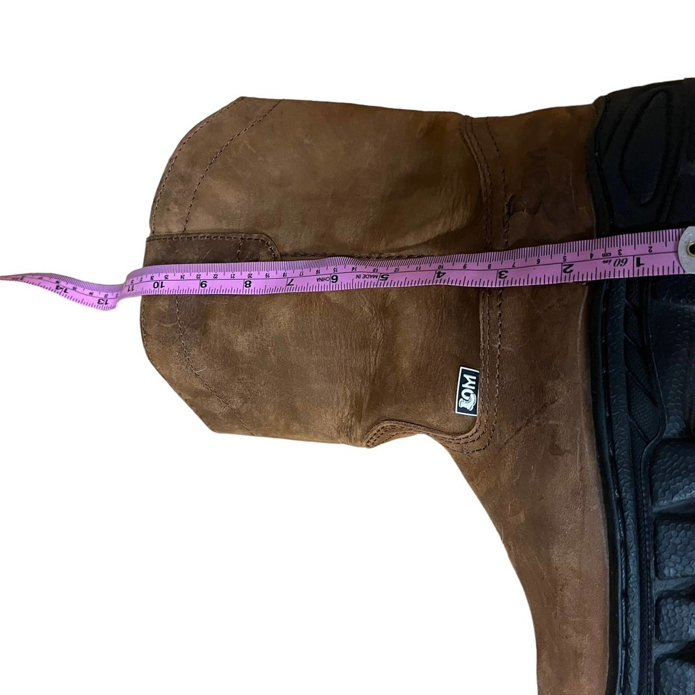 LOM Work Boots Brown Suede Western Men's Made in Mexico Size 10.5 Oil Resistant - Picture 9 of 13